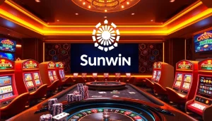 Engaging online gambling experience at nhà cái sunwin with poker chips and live casino interface.
