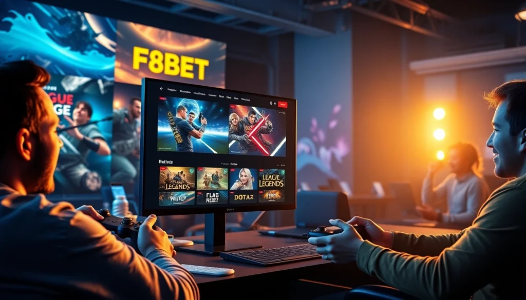 F8BET online betting interface showcasing esports excitement and engaging design.