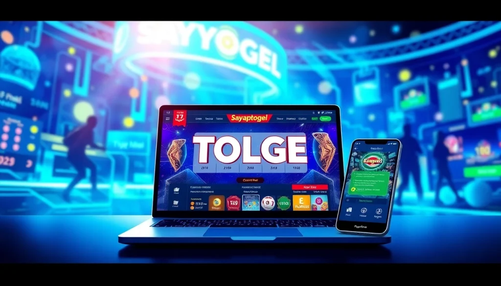 Mengakses platform sayaptogel yang menarik dengan perangkat modern dan suasana yang dinamis.
