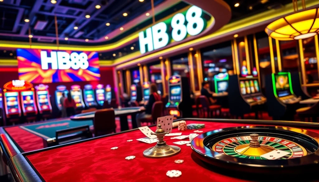 Experience high-stakes gameplay at HB 88 casino with vibrant tables and engaging players.