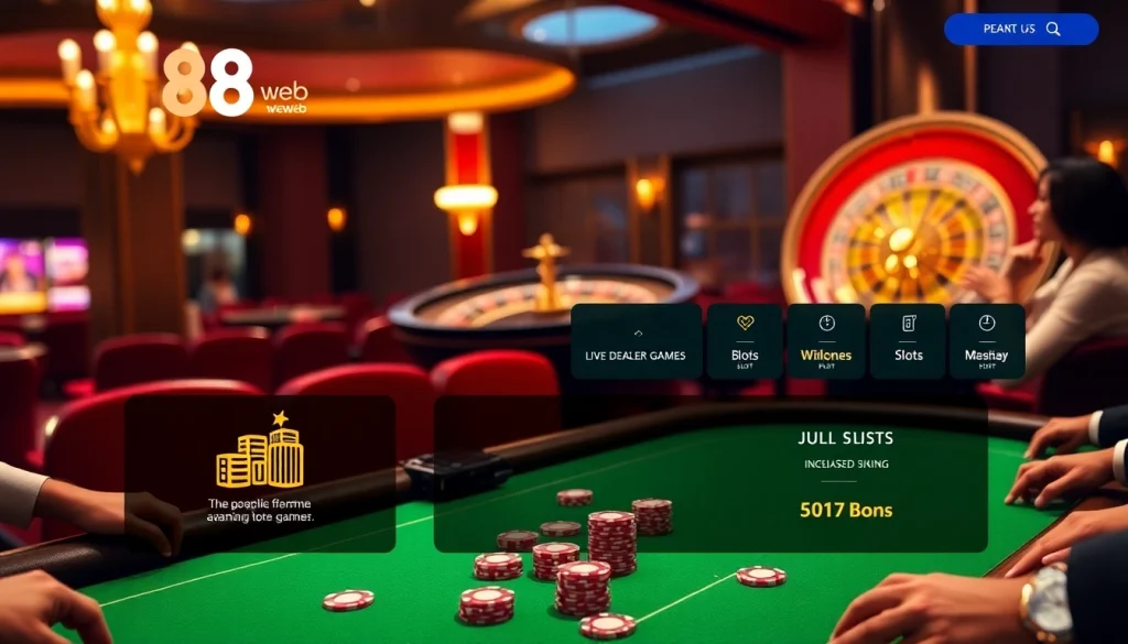 Experience the excitement of the go88 web with vibrant casino gaming elements in play.