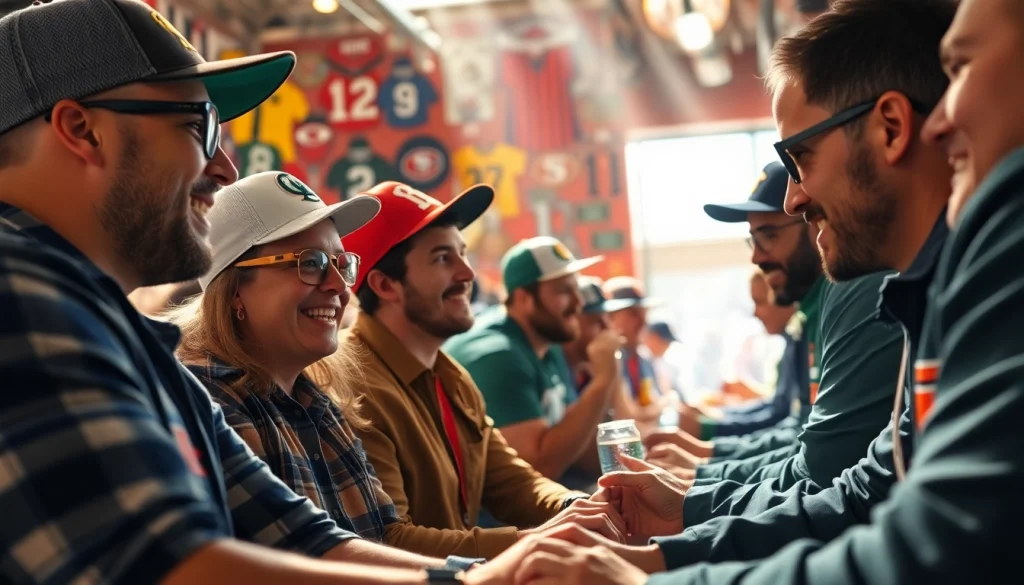 Engaged fans participating in sports betting in California with lively atmosphere.