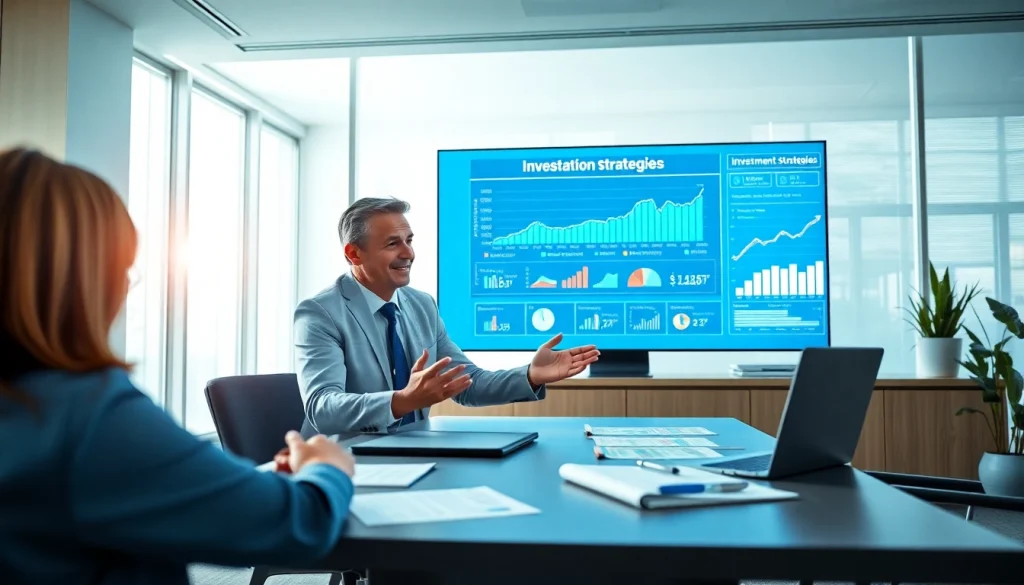 SMSF accountant providing personalized investment strategies in a modern office setting.