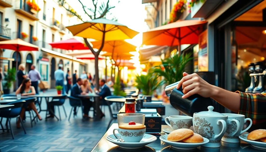 Profitez d'un café dans un café shop espagne avec une ambiance animée