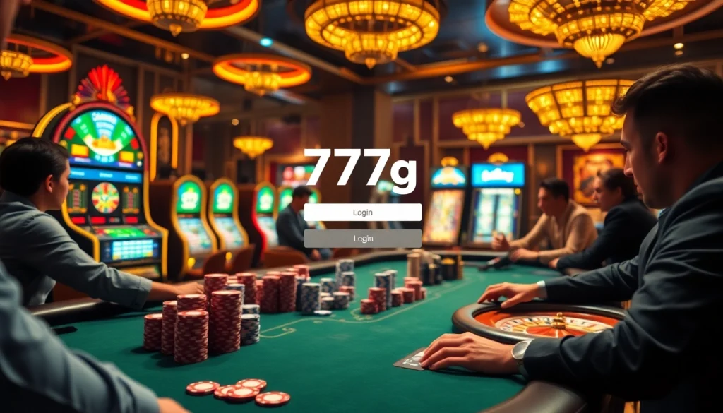 Experience the excitement of the game at the 777g Login in a luxurious casino atmosphere.