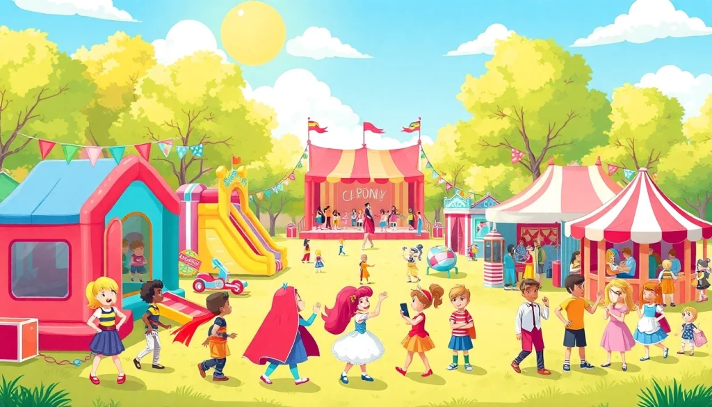 Families enjoying entertainment services from https://www.tcspecialentertainment4u.com at an outdoor event.