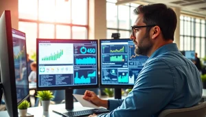 Boost Social Media showcases professional social media management strategies in a dynamic office.