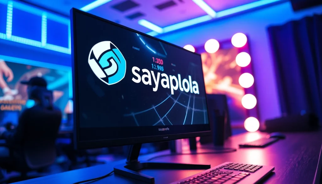 Menggambarkan logo sayapbola di antarmuka permainan modern yang menarik.