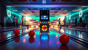 String bowling manufacturer showcasing the efficient EV99 machine in a vibrant bowling alley.