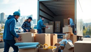 Best moving company in Vancouver team efficiently loading moving truck.