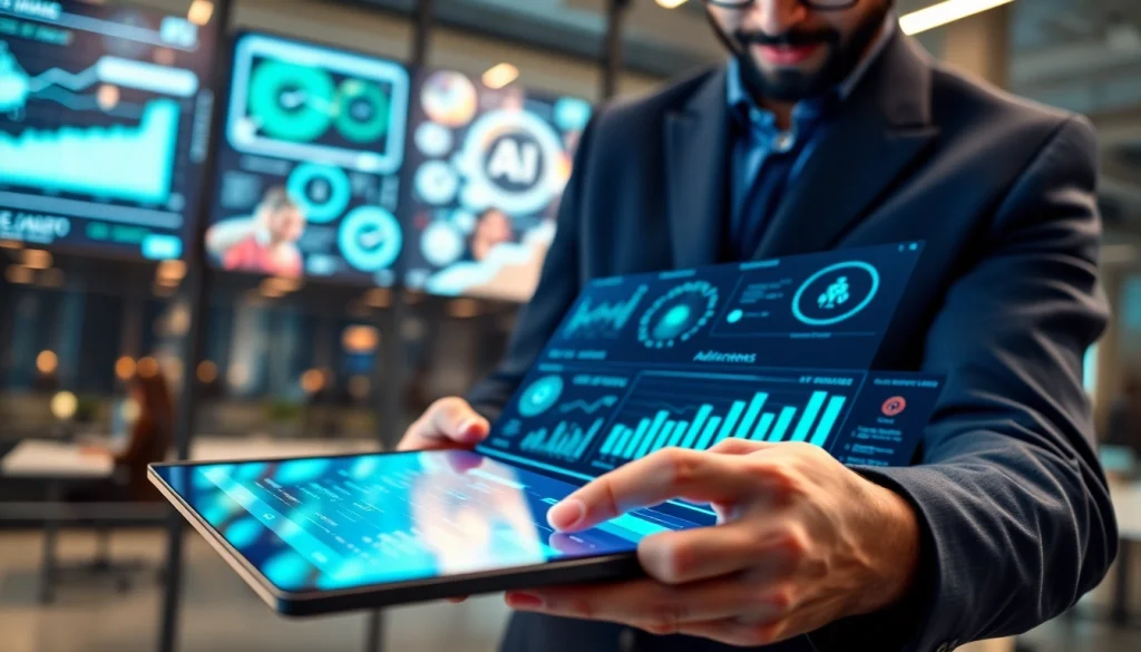 Utilize Ai Tool Navigator for efficient navigation of AI applications showcasing vibrant data visuals.