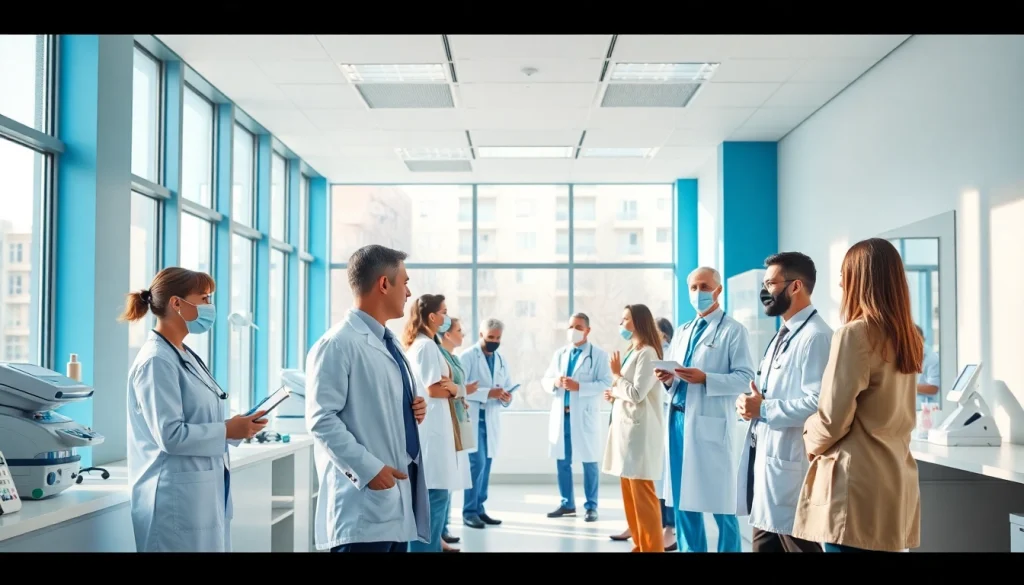 Enhance your visit at https://www.medexdtc.com with a professional healthcare environment, showcasing medical staff and modern facilities.