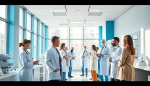 Enhance your visit at https://www.medexdtc.com with a professional healthcare environment, showcasing medical staff and modern facilities.