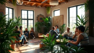 Cannabis club Madrid members enjoying a vibrant and welcoming social environment.