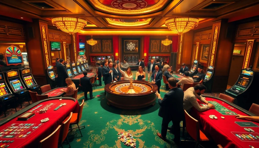 Experience the thrill of obral toto with an exciting casino scene filled with vibrant gaming action.