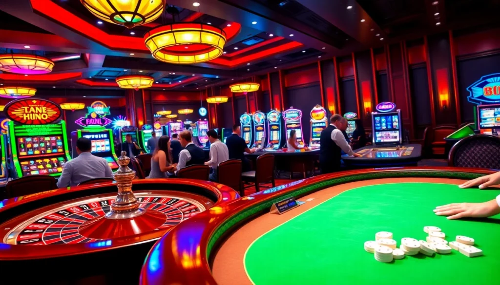 Experience the excitement of gambling at trang chủ 789win with vibrant tables and slot machines.