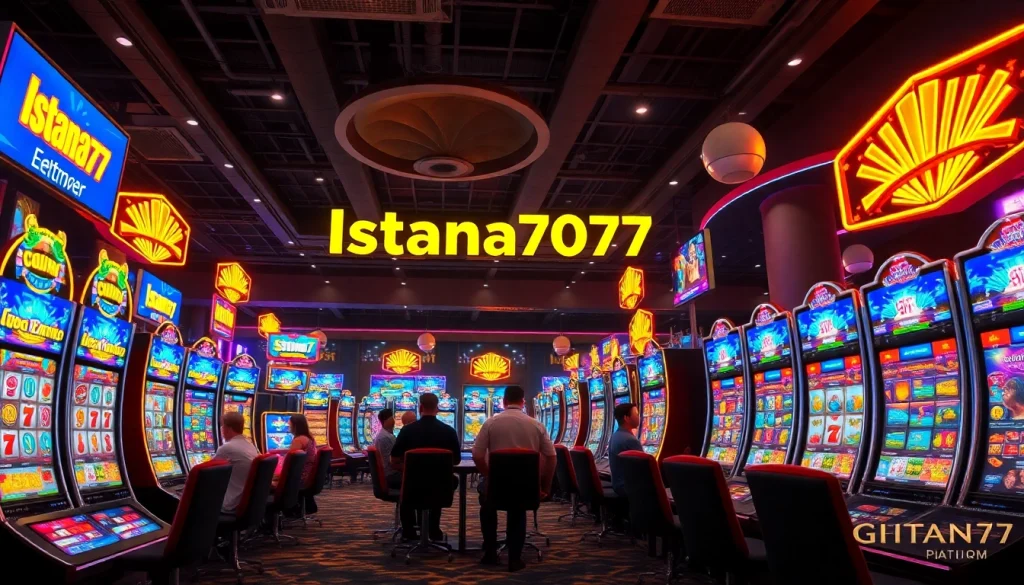 Menampilkan permainan menarik di Istana777 dengan slot dan pengguna yang berinteraksi secara aktif.