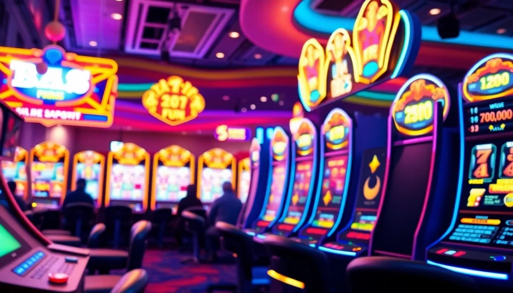 Engaging gaming scene showcasing hoki138 pro with dynamic slot machine highlights and vibrant colors.