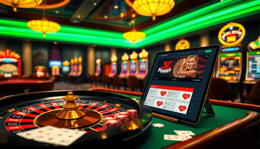 Experience the thrill of gaming at sinbet.ink with glamorous roulette wheels and vibrant slot machines.
