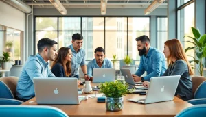 Hire Asp.net developers collaborating in a bright, modern office to enhance software projects.