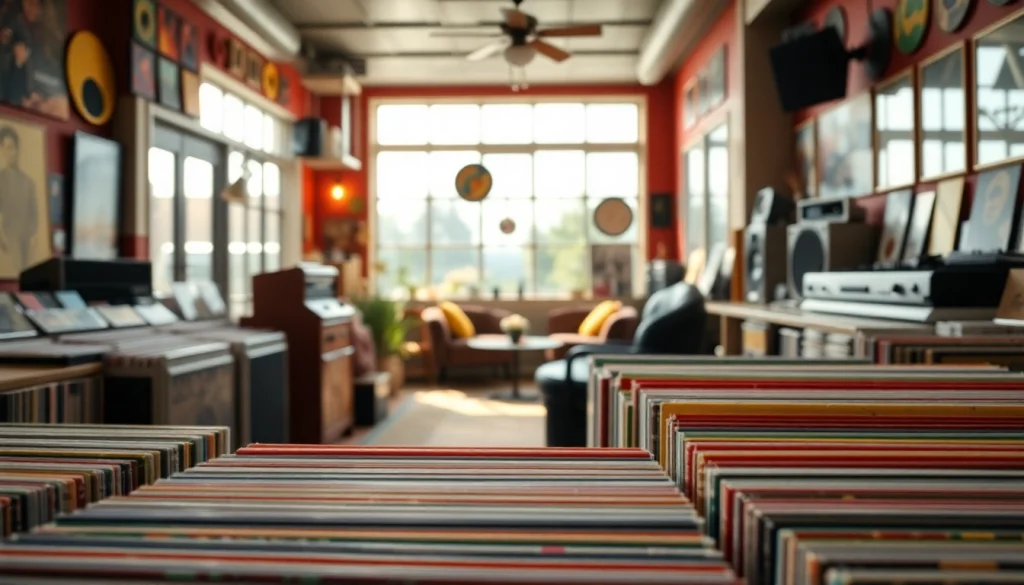 Buy vinyl India with a glimpse into a lively record store brimming with vibrant vinyl collections.