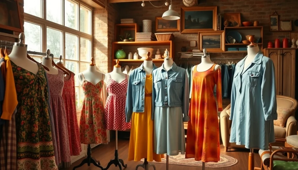 Experience vintage fashion treasures at https://thrift-vintage.com with a vibrant selection on display.