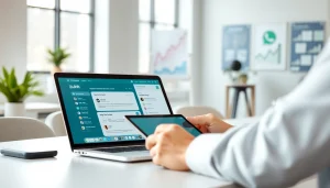 Understanding What is a CRM for WhatsApp through a professional workspace with CRM data on a screen.