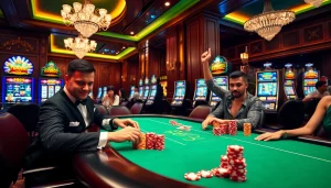 Experience high-stakes poker excitement at 5GBET's luxurious casino scene.