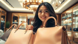 명품 이미테이션 가방을 럭셔리 부티크에서 선보이는 고품질 모델