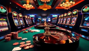 S88A.io offers an exciting casino experience with vibrant poker chips and glamorous gaming tables.
