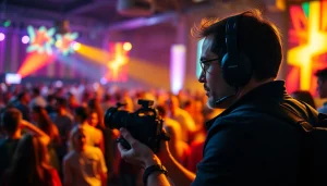 Calgary videographer filming a lively event with a creative focus