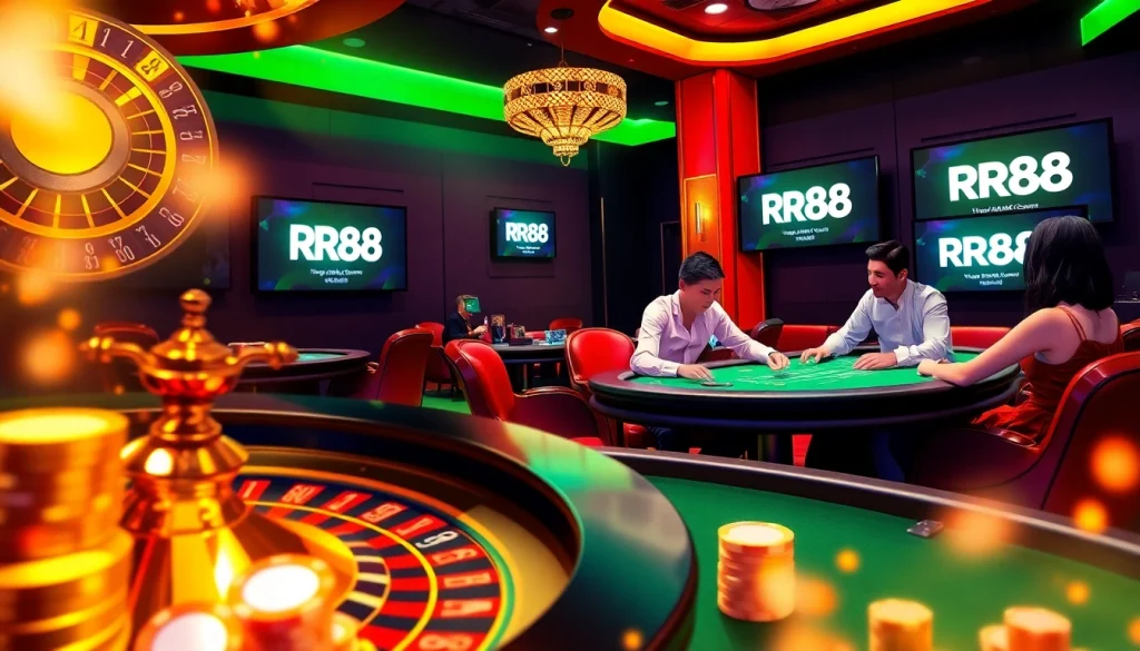 Experience the thrill of RR88 as players engage in exciting casino games.