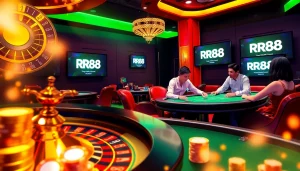 Experience the thrill of RR88 as players engage in exciting casino games.