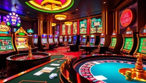 Experience the excitement of Nhà cái KKWIN with immersive online casino visuals featuring games and vibrant interfaces.