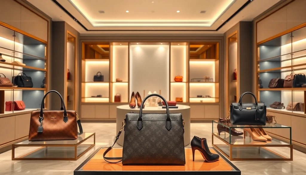 고급스러운 레플리카 패션 액세서리를 강조하며 세련된 상태로 진열된 모습