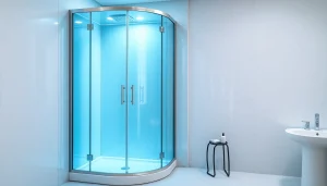 Die duschkabine 80x80 eckeinstieg in einem modernen Badezimmer mit eleganten Details.