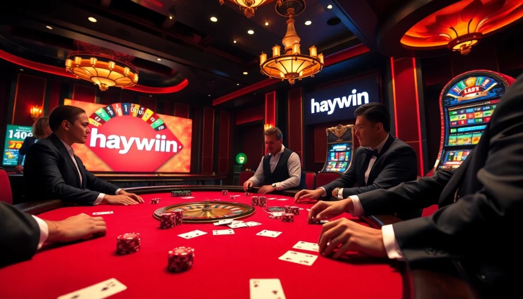 Experience the thrill of high-stakes gaming at Haywin's luxurious casino environment.