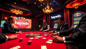 Experience the thrill of high-stakes gaming at Haywin's luxurious casino environment.