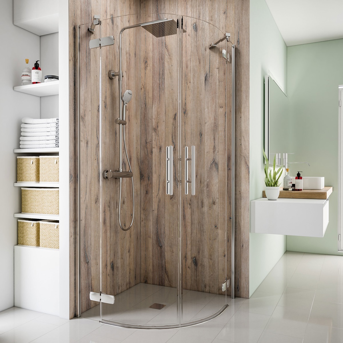 SONNI Glas Duschkabine 100×100 – Stilvoll & langlebig