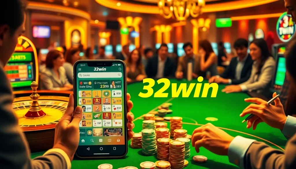 Place your bets and win big with the 32win app at a vibrant casino interface.
