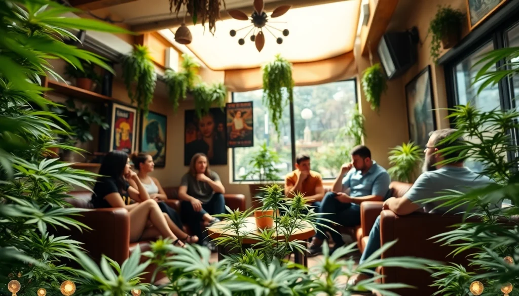 Profitez d'une expérience dans un Weed Club Madrid, mettant en avant une atmosphère conviviale et relaxante.