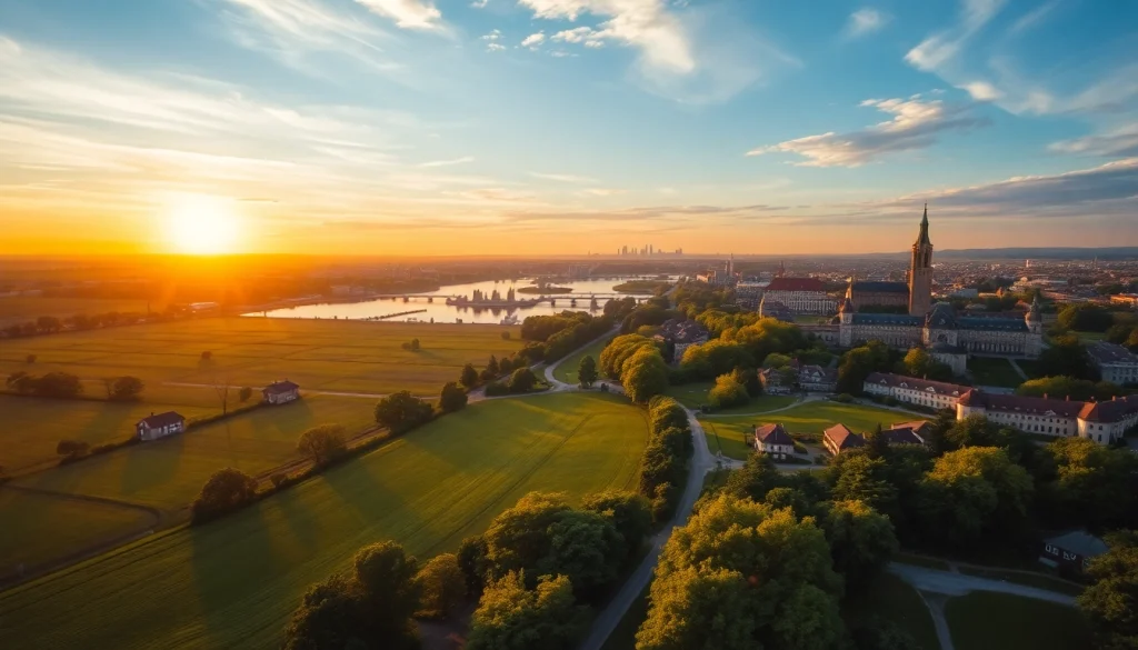 Drohnenfotos Brandenburg zeigen eine atemberaubende Perspektive auf die Natur und Architektur der Region.