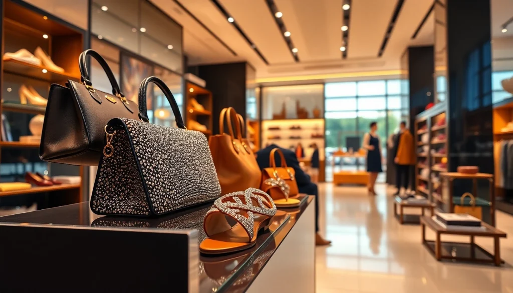명품 이미테이션 고급 패션 아이템을 선보이는 세련된 쇼핑환경