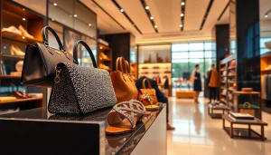 명품 이미테이션 고급 패션 아이템을 선보이는 세련된 쇼핑환경