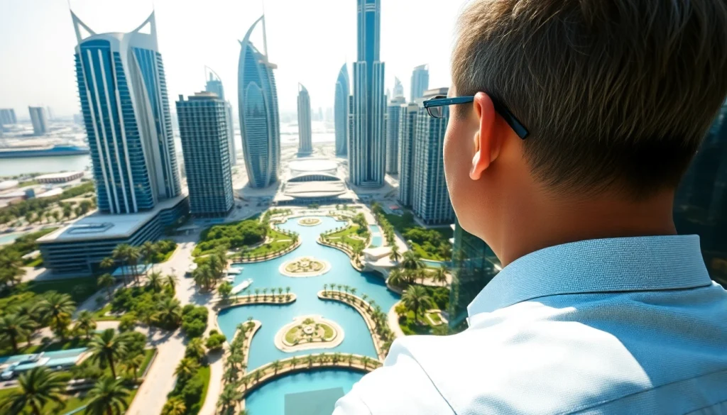 Invest in Dubai Real Estate while examining the vibrant skyline showcasing luxury properties.