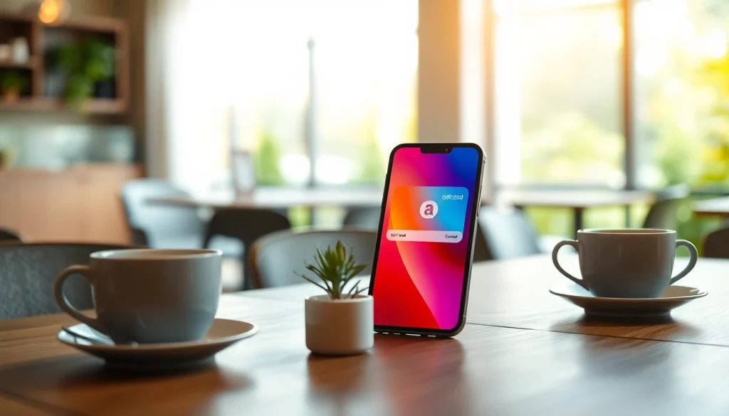 기프티콘을 스마트폰에서 볼 수 있는 선물 카드의 매력적인 화면