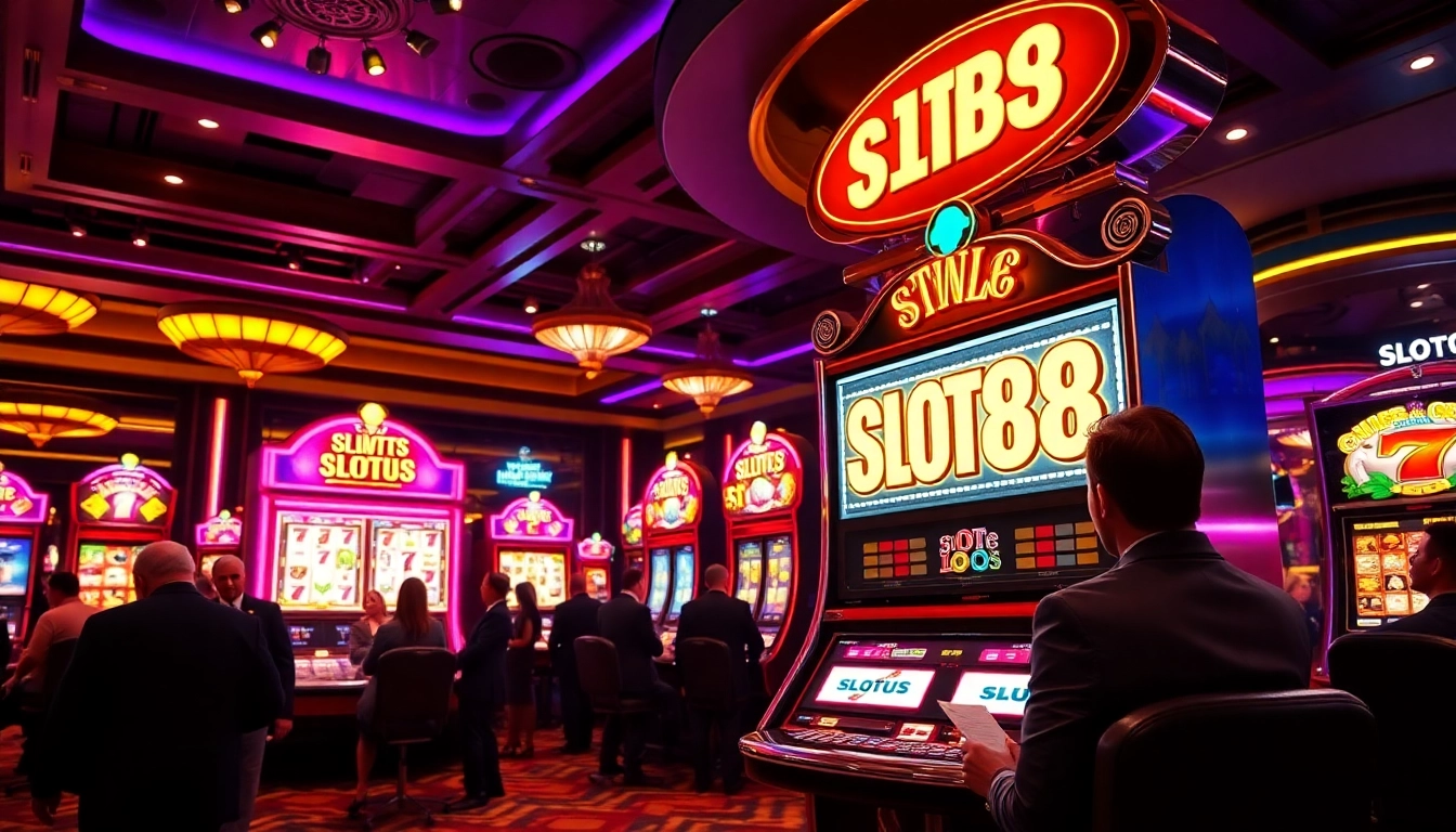 Experience excitement at the SLOT88 jackpot with players engaged in thrilling moments.