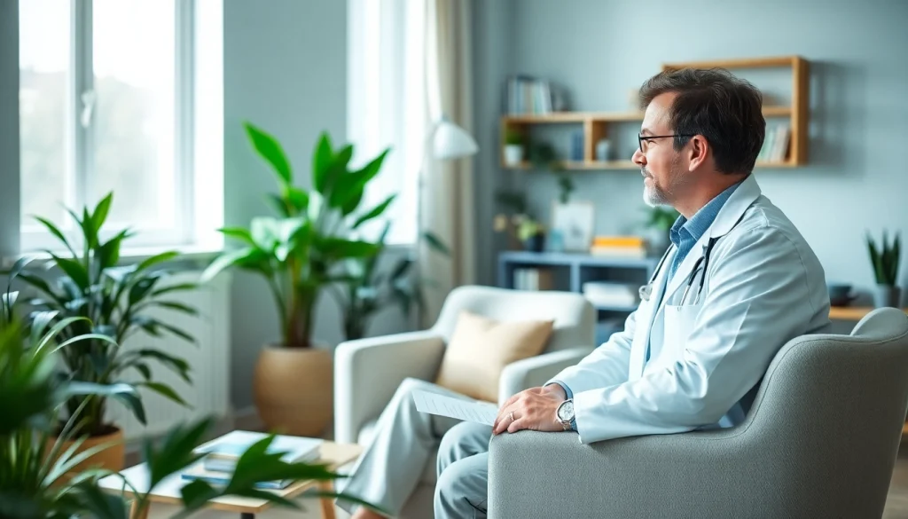 Experienced German psychiatrist India engaging in a supportive therapy session, fostering healing.