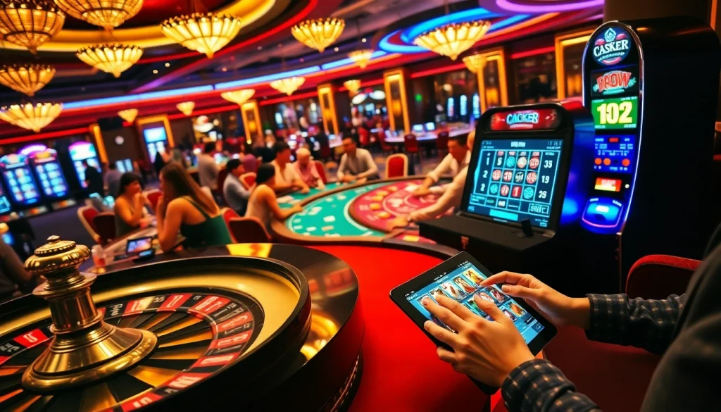 Người chơi tận hưởng các trò chơi cược cao tại casino LUCK8、LUCKY8, nổi bật với các bàn roulette và poker sống động.