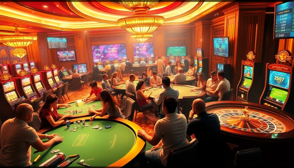 Experience thrilling online gambling at https://socolive2.cv/, featuring vibrant casino tables and engaged players.
